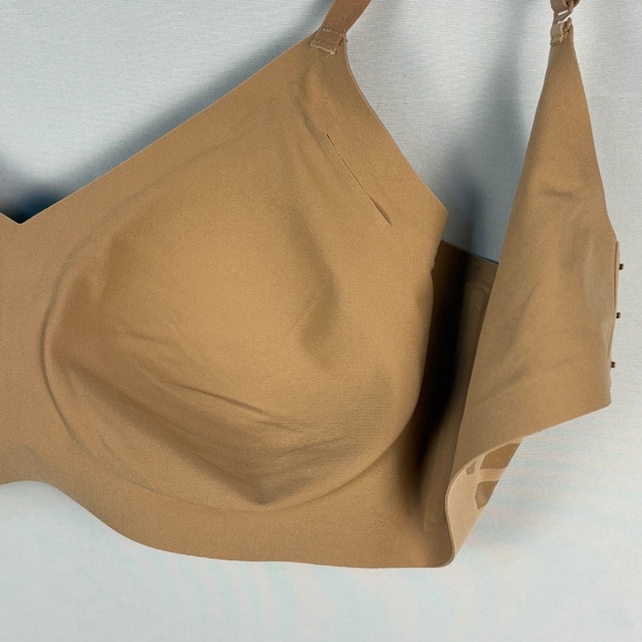 NWT HoneyLove Womens Silhouette Wireless Bonded Support Bra Sz L 38 B/C Sand - Picture 5 of 11